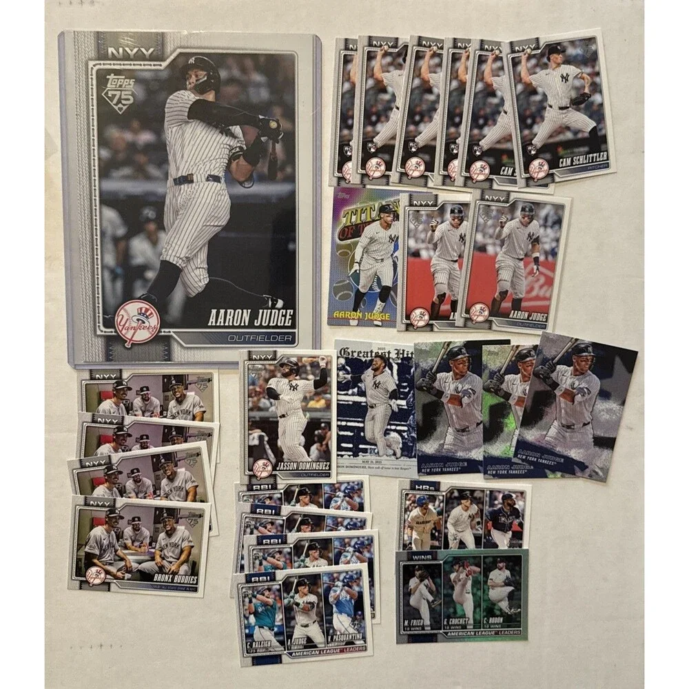 2026 Topps Series 1 Yankees Premium Lot 25 Cards Aaron Judge Schlittler RC